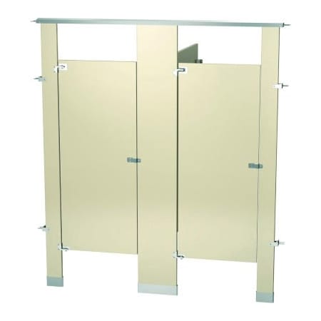 Bradley Bradley Powder Coated Steel 72" Wide Complete 2 Between Wall Compartments, Almond - BW23660-ALM BW23660-ALM